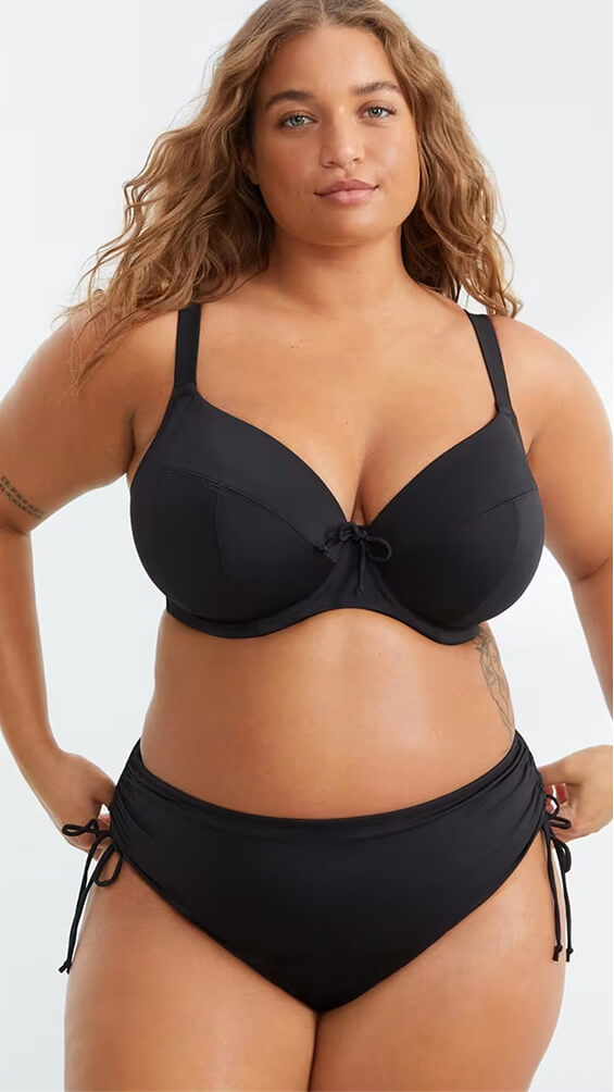 Plus Size Plain Sailing Plunge Bikini Top