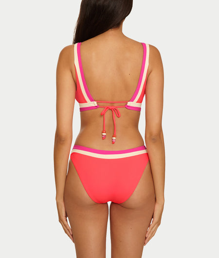 Coast Line Plunge Bikini Top