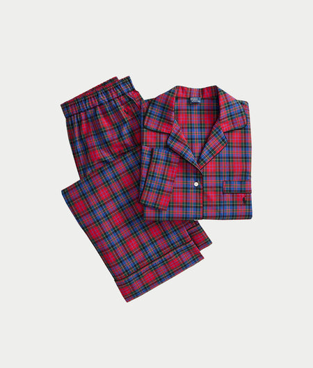 Sleep Trails Woven Plaid Pajama Set