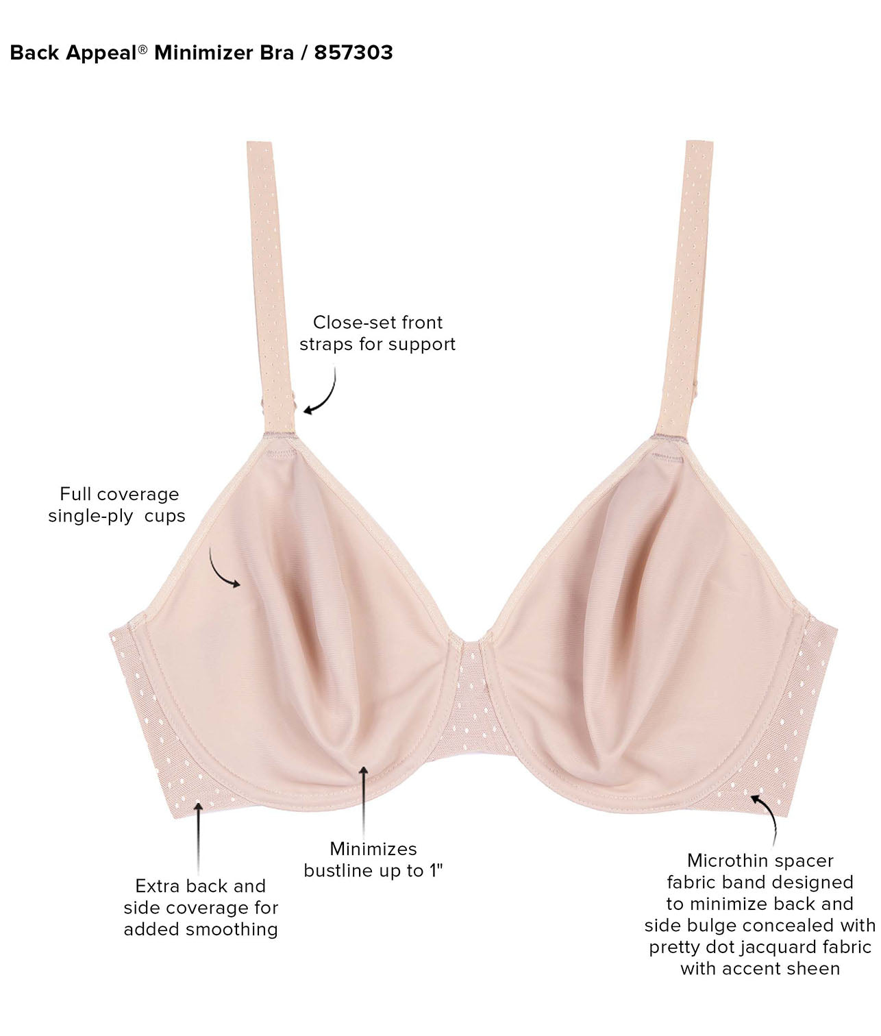 Wacoal Back Appeal™ Minimizer Bra | Minimize Bust & Back Bulge