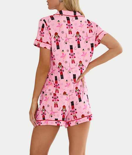 Milena Pirouette Pink Modal Knit Pajama Set