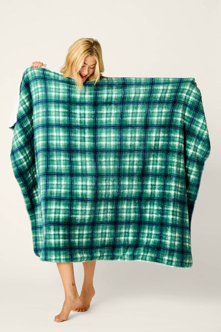 Let’s Get Cozy Plaid Throw Blanket