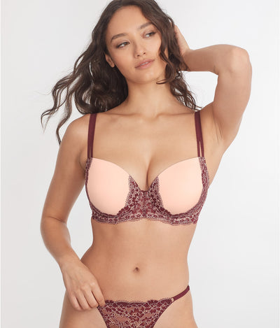 Maroon/Barely There