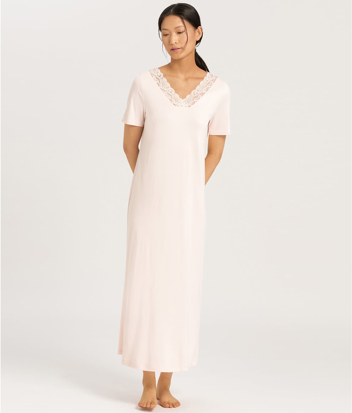 Moments Lace Trim Cotton Nightgown — Bare Necessities
