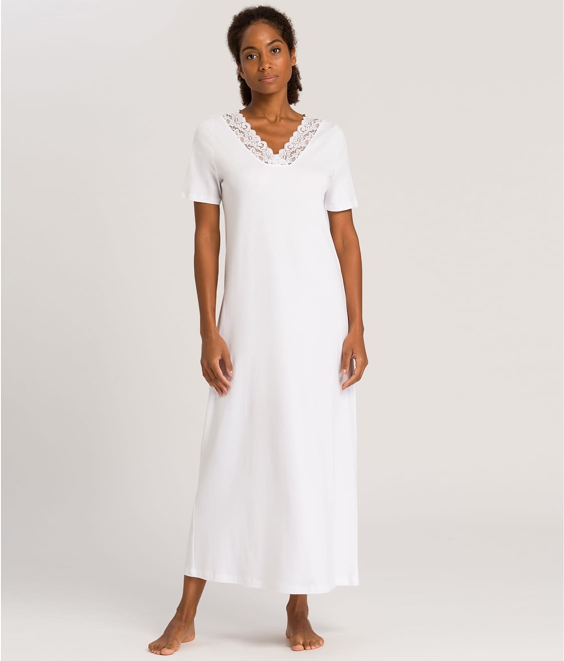 Moments Lace Trim Cotton Nightgown — Bare Necessities