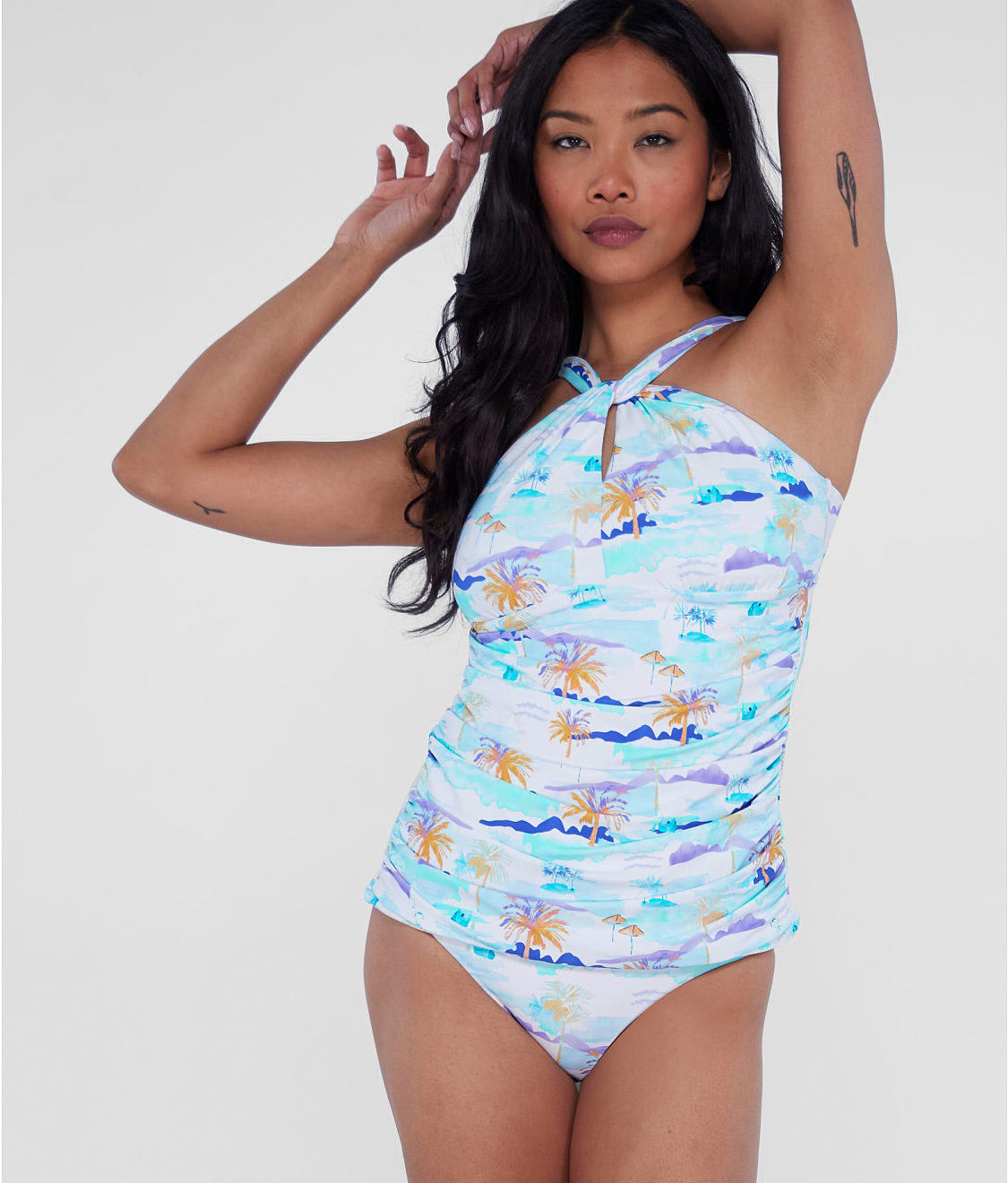 High-Neck Underwire Tankini Top — Bare Necessities