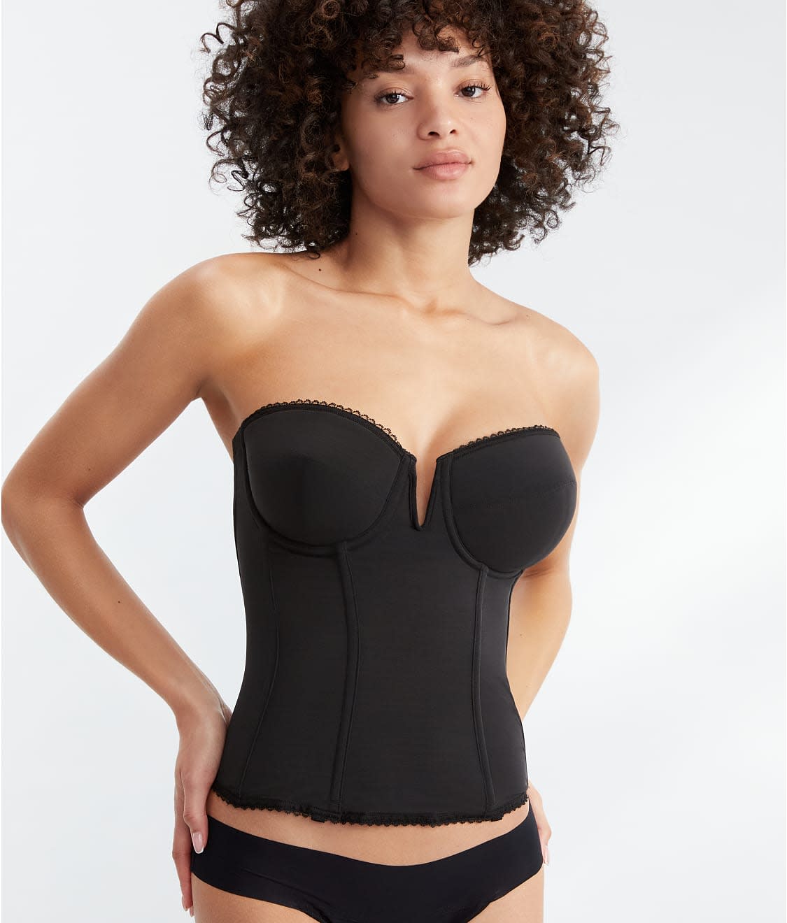 Vivienne Strapless Garter Bustier in Black size 42 Bare Necessities Vivienne Strapless Garter Bustier in Black size 42 Bare Necessities