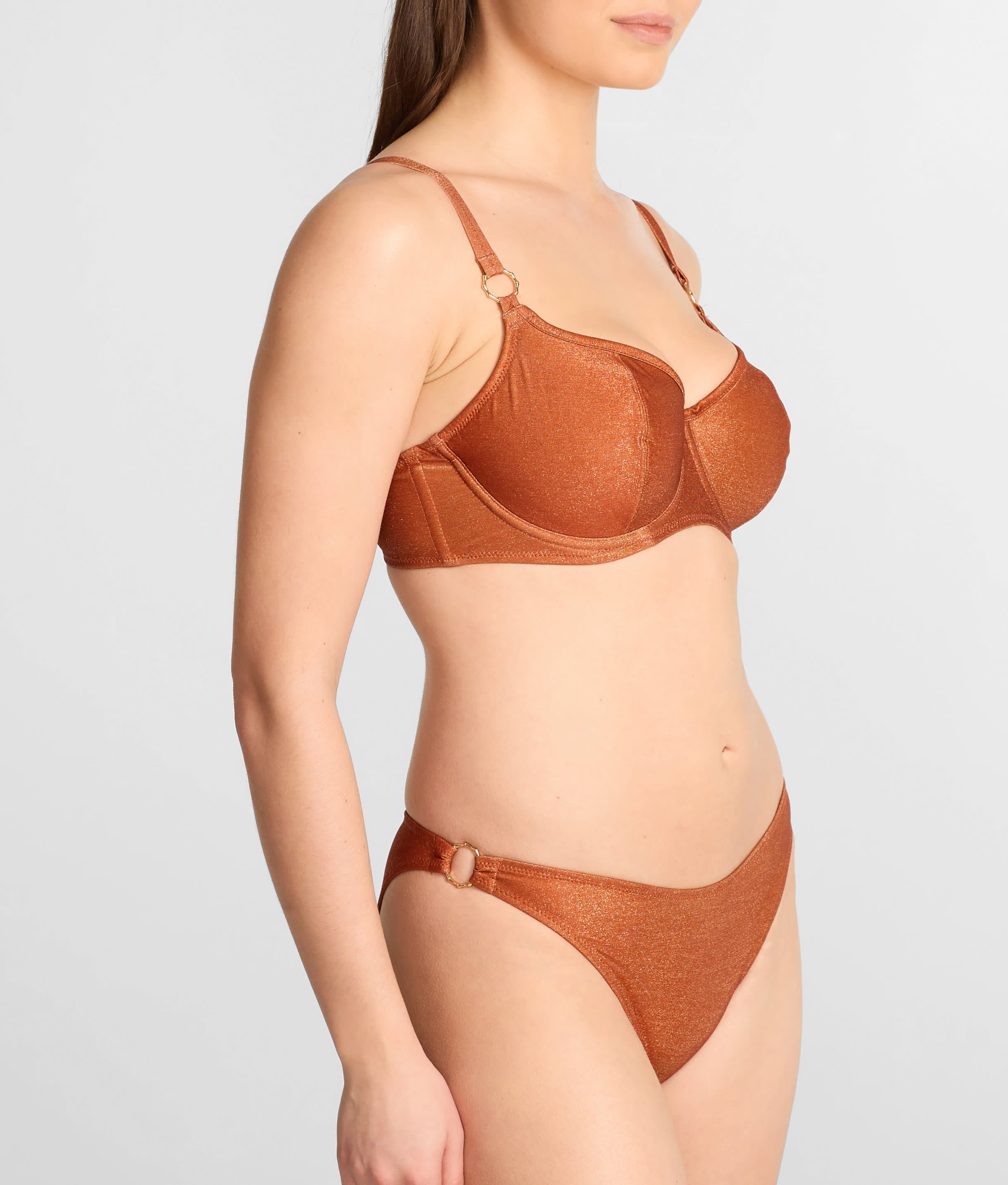 Adidas Originals - Adicolor - Bas De Bikini à Logo Trois Bandes Cuivre Brumeux Adidas Originals - Adicolor - Bas De Bikini à Logo Trois Bandes Cuivre Brumeux