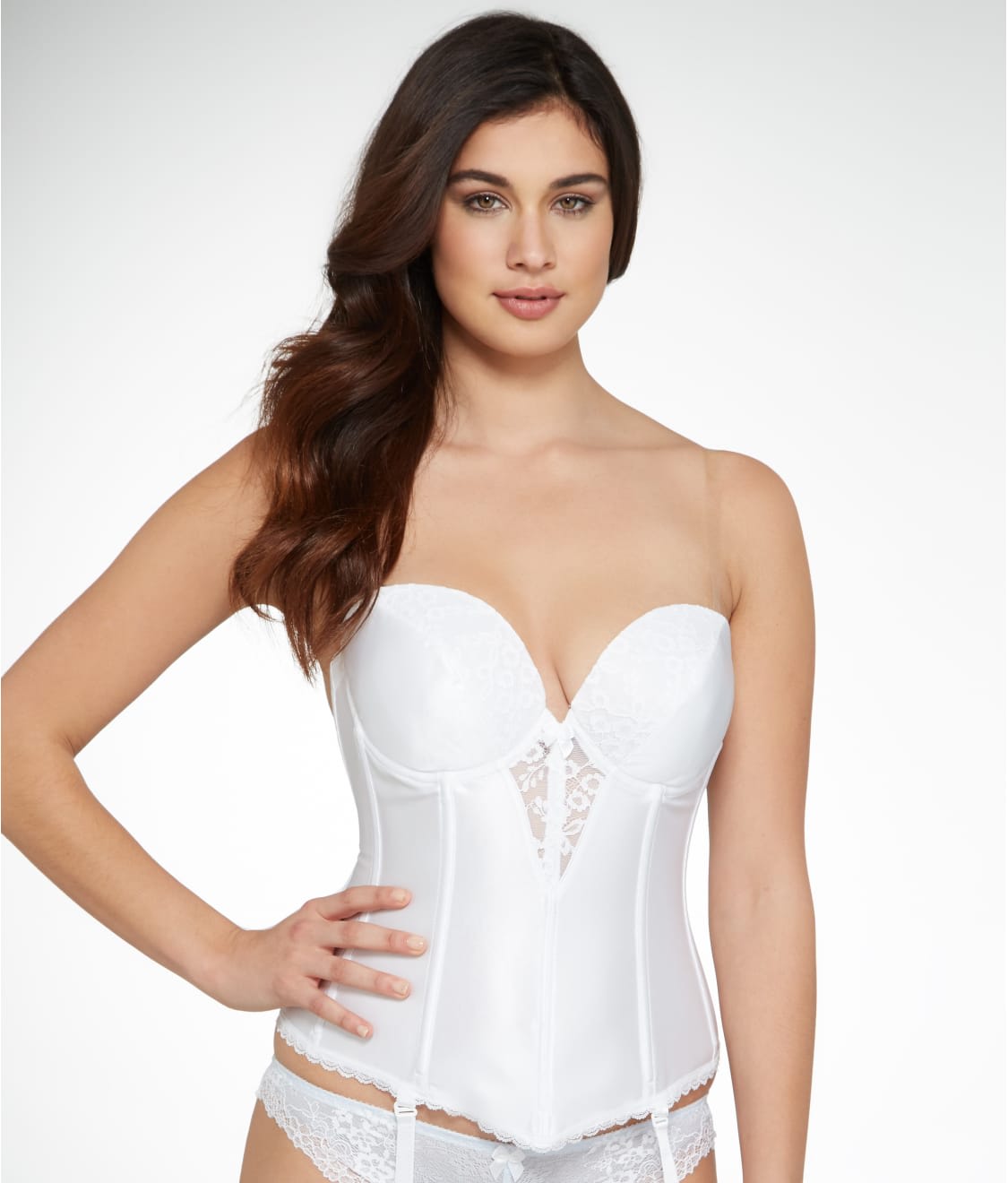 Strapless Plunge Backless Bustier Va Bien in White size 32 Strapless Plunge Backless Bustier Va Bien in White size 32