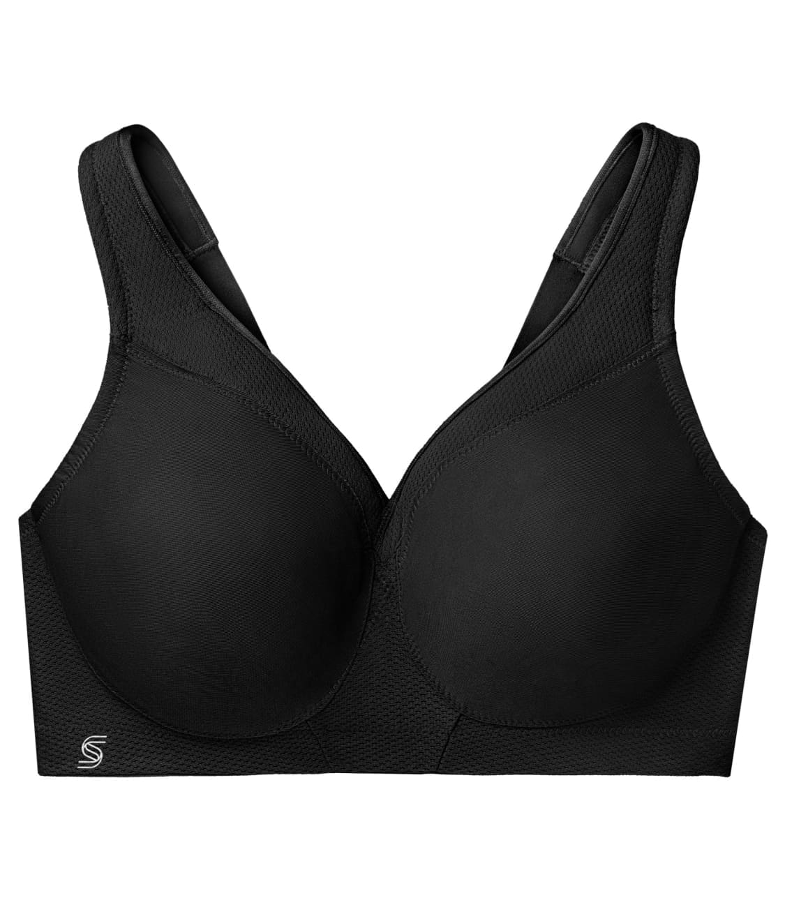 Glamorise MagicLift-actieve beha voor dames, beugelloze beha, zwart, 100E