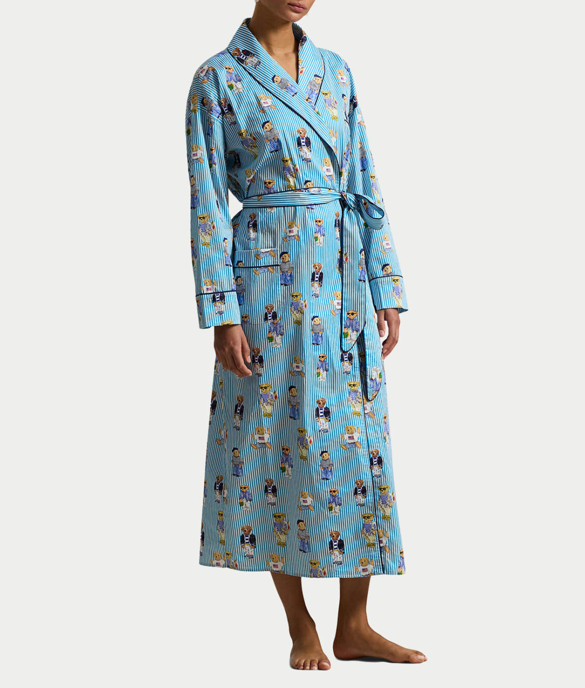 Heritage Polo Bear Woven Robe – Polo Ralph Lauren in Aqua Mist display picture 1
