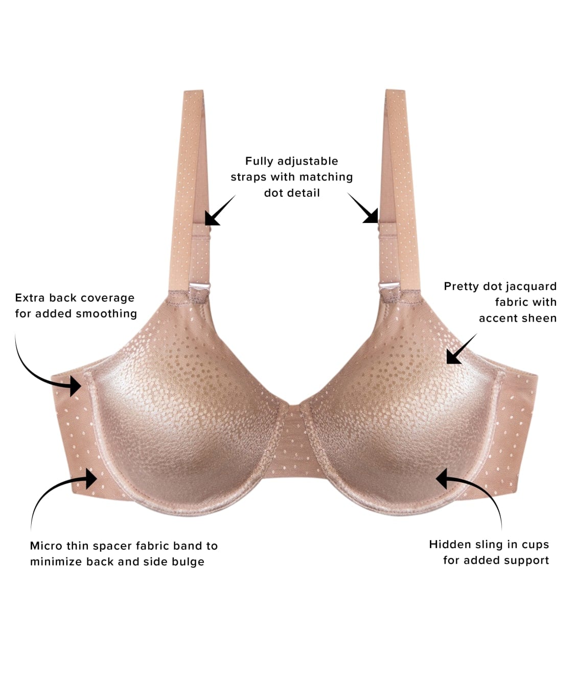 Wacoal Back Appeal Seamless Bra in Black