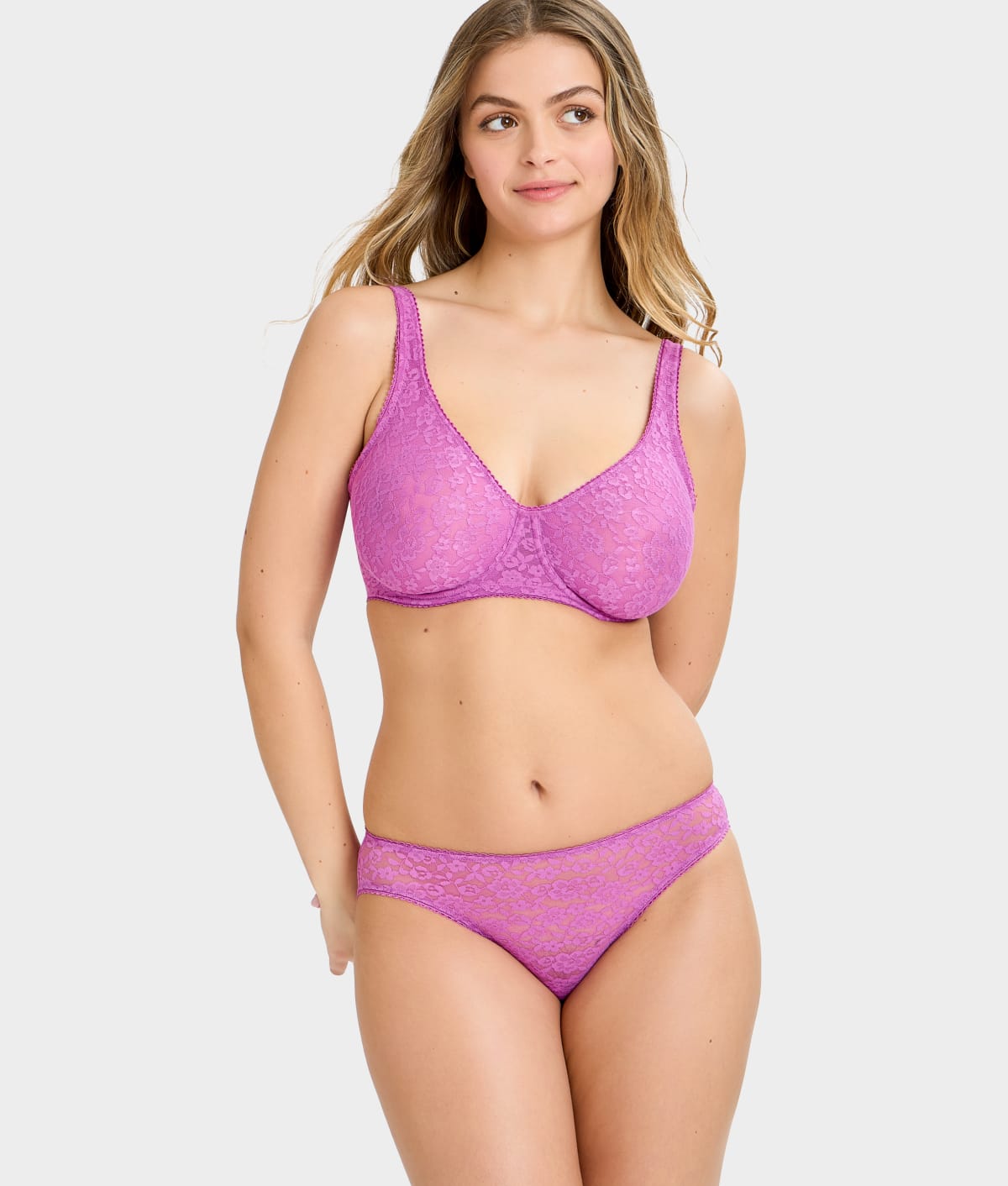 Allover Lace Bikini in Cattleya Orchid