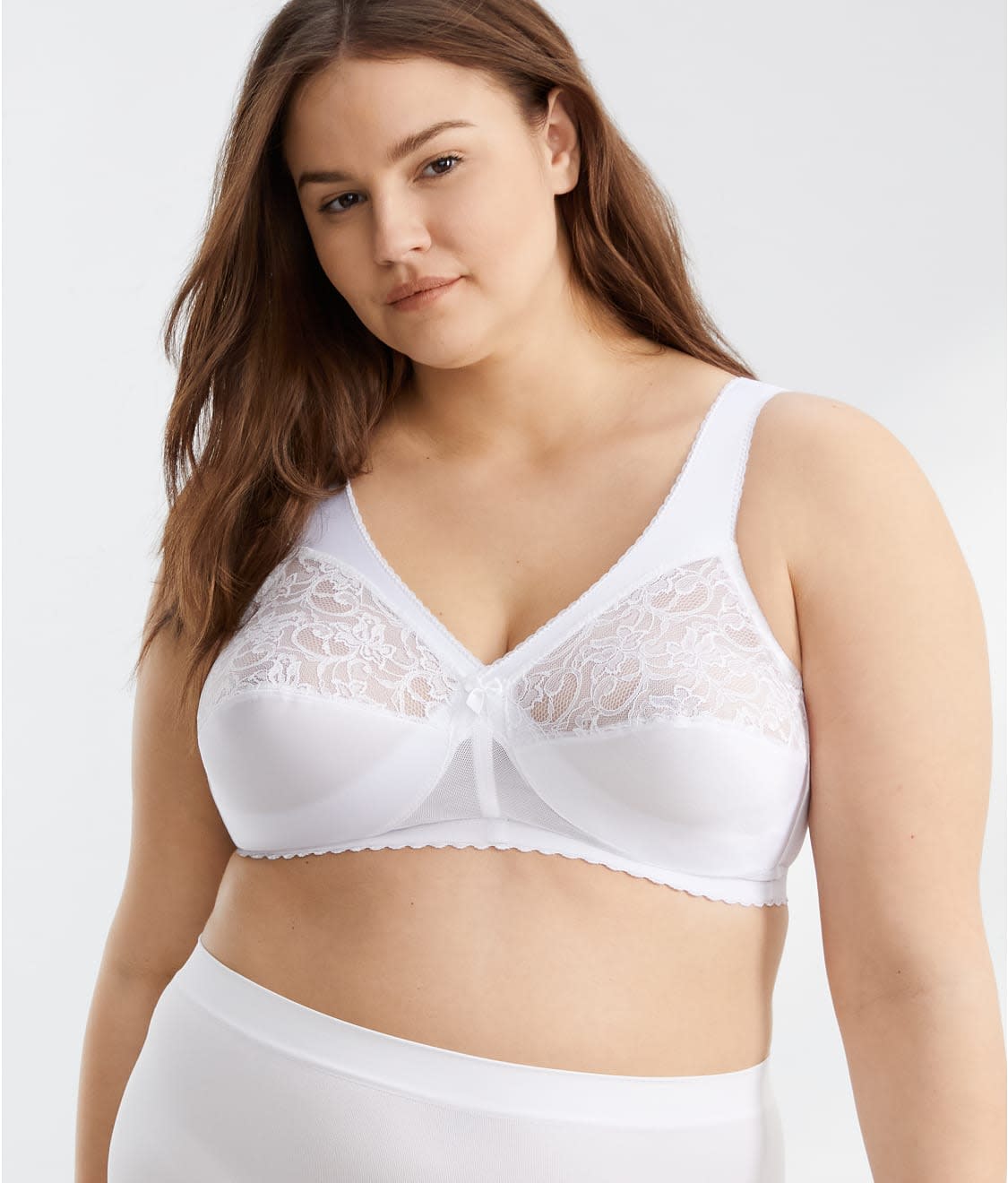 MagicLift Original Support Wire-Free Bra in White size 46 — Bare