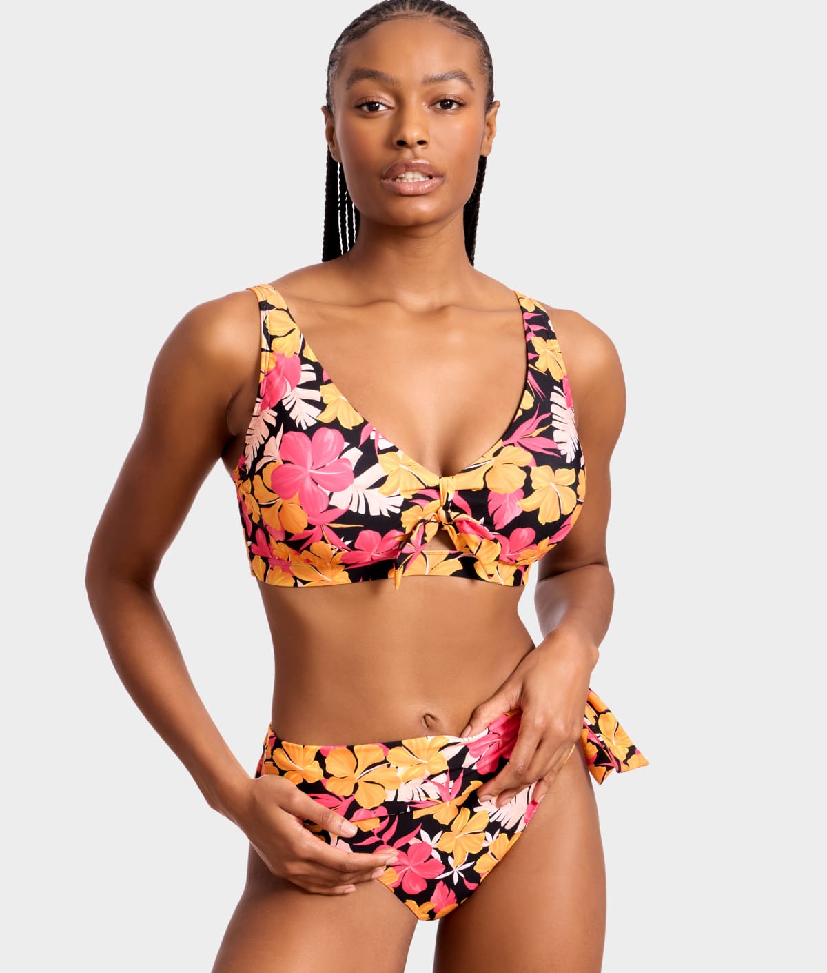 Veranobreeze Tankini voor dames, badmode, set, hoge taille, ruches, volant, 2 stuks, bikiniset, zwemkostuum, plussize badpak, blauw, 40