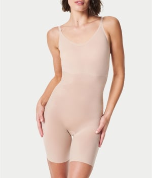 Thinstincts 2.0Closed Bust Mid-Thigh Bodysuit: undefined