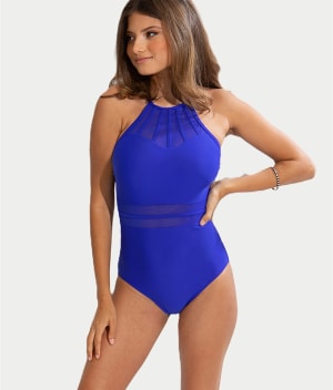 Beach Bound High Neck One-Piece: undefined