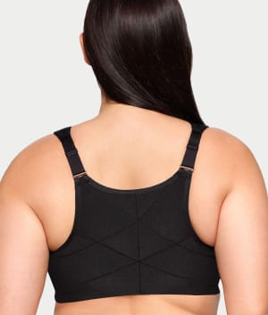 WonderWire Front-Close Posture Back Lace Bra: undefined