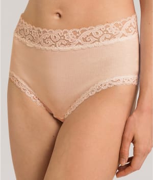Moments Lace Trim Cotton Full Brief: undefined