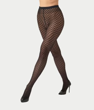 Velvet Net Illusion Tights: undefined