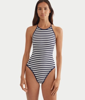 Retro High-Neck One-Piece: undefined
