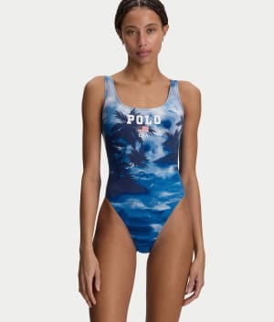Scenic Scoop Tank One-Piece Swimsuit: undefined