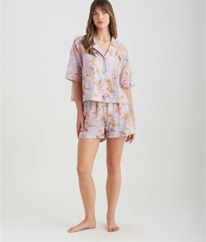 Bailey Luxe Woven Boxer Pajama Set: undefined