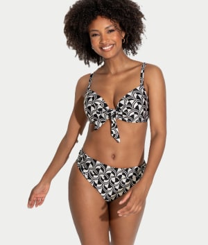 Casablanca Front Tie Bikini Top: undefined