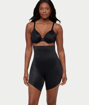 Showstopper Slanted Hem High-Waist Thigh Slimmer: undefined