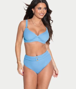 Cali High-Waist Control Bikini Bottom: undefined