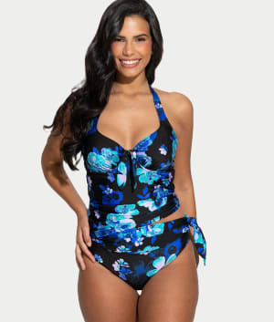 Portofino Underwire Halter Tankini Top: undefined