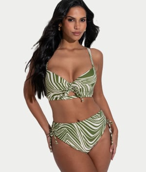 Maya Bay Padded Tie Front Bikini Top: undefined
