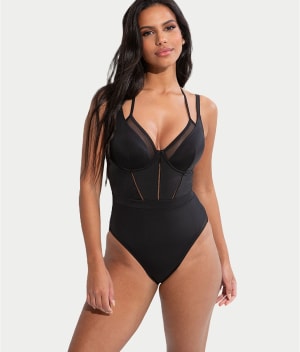 Sydney Double Strap Control Underwire One-Piece: undefined