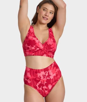 Hannah Fold-Over High-Waist Bikini Bottom: undefined