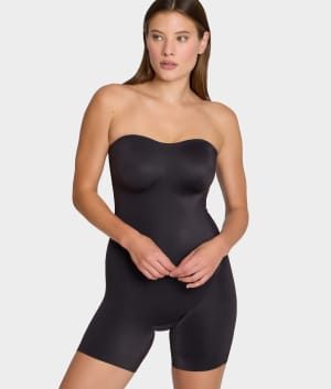 Dress Rehearsal Firm Control Mid-Thigh Strapless Body Shaper: undefined