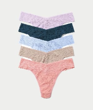 Signature Lace Original Rise Thong Fashion 5-Pack: undefined