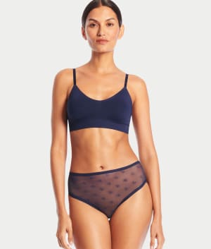 Monogram Sheer High-Waist Bikini: undefined