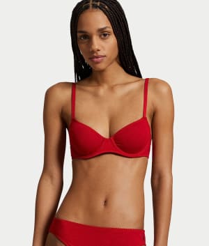 Colorful Cotton Unlined Demi Bra: undefined
