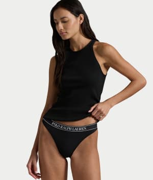 Essentials Mid Rise Thong: undefined