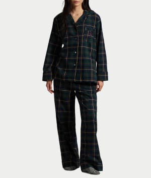 Madison Plaid Flannel Pajama Set: undefined