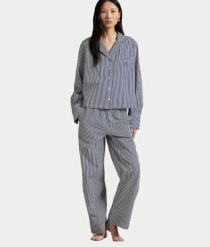 Woven Stripe Pajama Set: undefined
