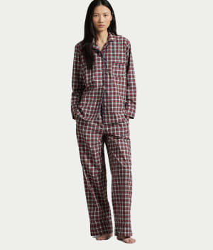 Madison Plaid Woven Twill Pajama Set: undefined