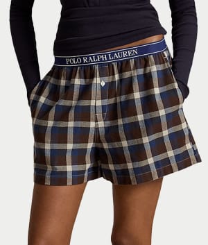 Plaid Flannel Sleep Boxer: Winter Plaid