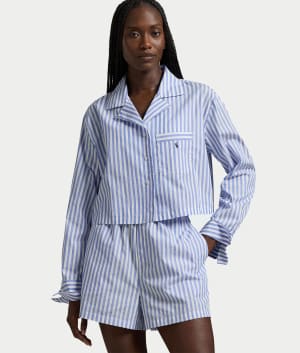 Woven Boxer Pajama Set: undefined
