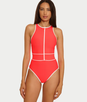 Sport Mode High-Neck One-Piece: undefined