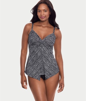 Selenite Love Knot Underwire Tankini Top: undefined