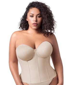 Longline Strapless Bustier: undefined
