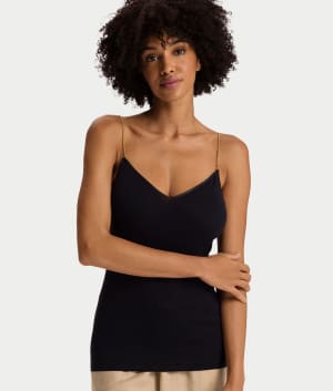 Cotton Seamless Cotton Camisole With Jewelry Strap: undefined