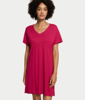 Sleep and Lounge V-Neck Cotton And TENCEL™ Nightgown: undefined