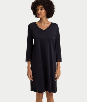 Moments Lace Trim Cotton Nightgown: undefined